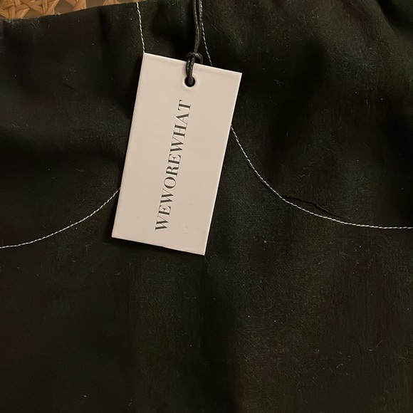 A-Line Wool-Blend Tube Top in black with elasticized back neckline - Picture 3 of 5